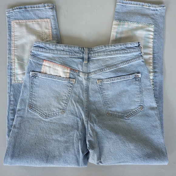 Patchwork Jeans 27 High Rise Light Wash Anthropologie - Picture 3 of 8